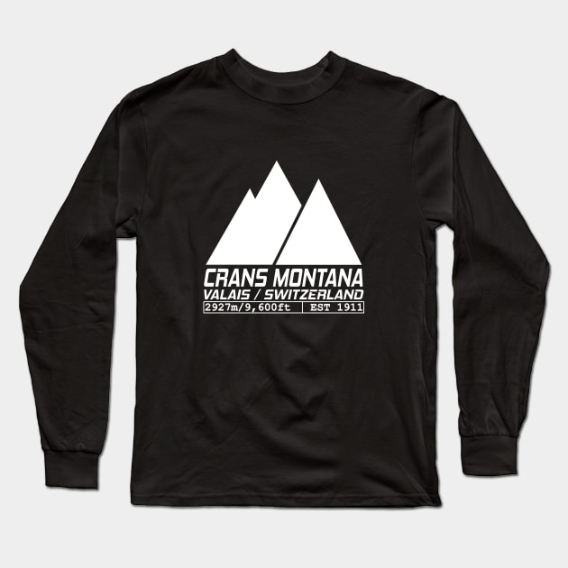 Retro Ski Val Thorens France Skiing and Mountain Biking Paradise Long Sleeve T-Shirt by ChrisWilson